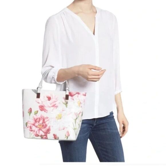 Ted Baker London Jovelle Floral Leather Tote - Picture 2 of 16